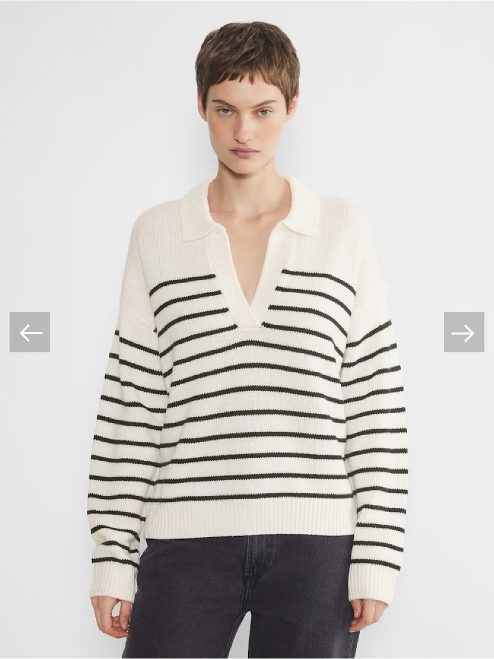 Aritzia Wilfred Clara Merino Wool Stripped Sweater | Women Small